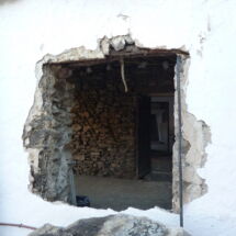 BEFORE: Widening windows to let more light inside. enlarging windows